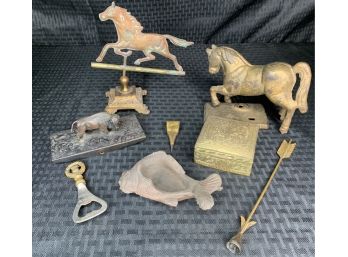 Box Lot Of Various Brass And Copper Items