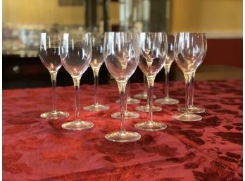 Twelve White Wine Glasses