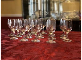Twenty Small Wine Glasses