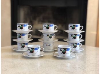 Art Deco Espresso Cups And Saucers