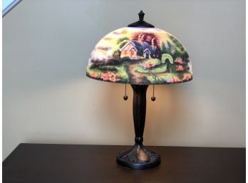 Colorful Reverse Painted Lamp