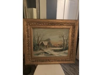 Pretty Oil Painting In Beautiful Frame