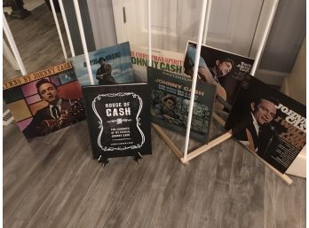Johnny Cash Vintage Vinyl Record Album Collection And Book