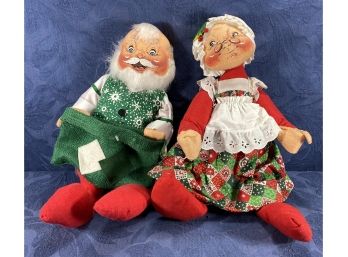 Annalee Mr. & Mrs. Santa Claus Dolls