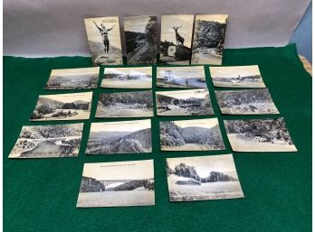 The Mohawk Trail. 18 Vintage Real Photo Postcards (RPPC). Unposted.