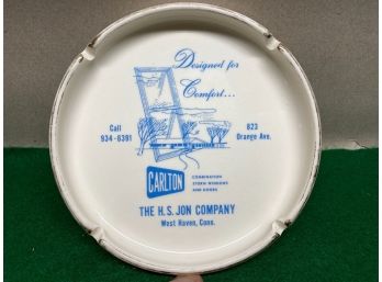 Vintage The H. S. Jon Company West Haven, CT Ashtray. Carlton Windows And Doors. Made In Orange, CT.