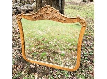 Nice Vintage Oak Wall Mirror