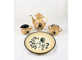 Collectible Pennsbury Pottery Rooster Serving Set