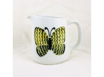 RARE Mid Century Modern Arabia Finland Ceramic Butterfly Pitcher