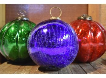 Oversized Glass Christmas Ornaments
