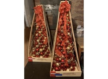 Decorative 35” Ornament Trees Lot 1