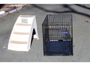 Petmate Animal Travel Cage & Pet Stairs By Solve It