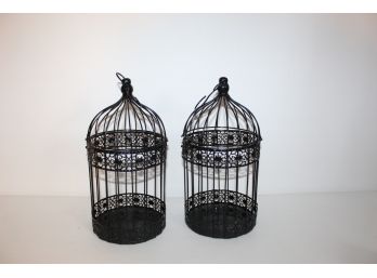 Cute Pair Of Metal Bird Cages