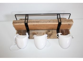 Cool Rustic Shelf With Hanging Pots