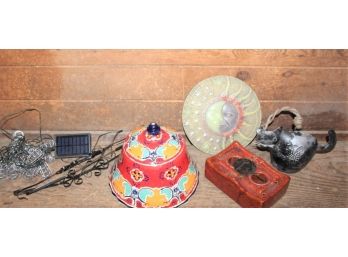 Beautiful Mexican Handpainted Hanging Planter, Solar String Lights, Stepping Stone & More #31