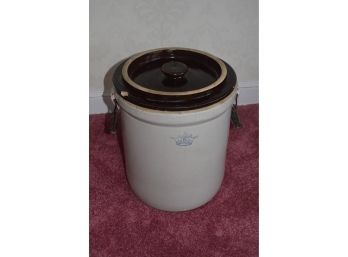 Six Gallon Crock With Lid And Handles