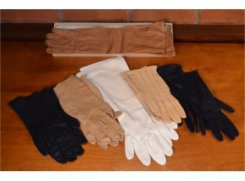 Vintage Glove Lot Of Six 6 Pairs Driving To Opera Length Size 6.5 - 7