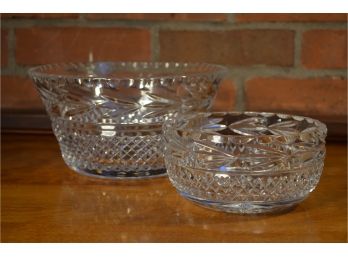 Beautiful Large Galway Crystal Bowl Set Of Two 2