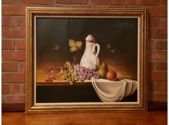 Beautiful Still Life Painting By Salvatore Langella Table Scene