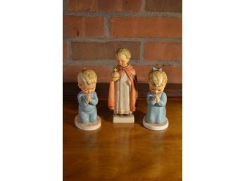 Vintage Hummel Lot Of Three 3 Religious Pieces Praying Children