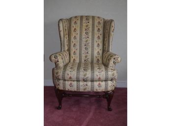 North Hickory Furniture Company Floral Wingback Arm Chair