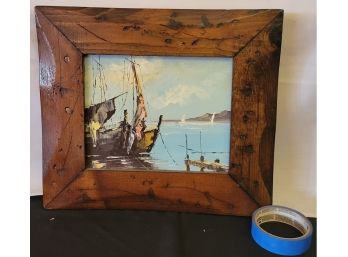 Pirating Youths By Oliver Zahner.  Nautical/Rustic Frame. - - - - - - - -- - - - - - - - - -- -- - Loc: Piano