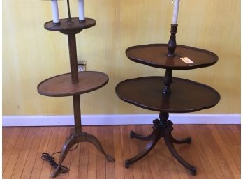 Pair Of Vintage Two-Tier Lamp Tables, Paint Project