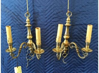 Pair Of Georgian Style Double Wall Sconces