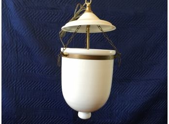 White Opalene Glass Bell Jar