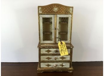 Vintage Italian Florentine Armoire Jewelry Box, Retail $110