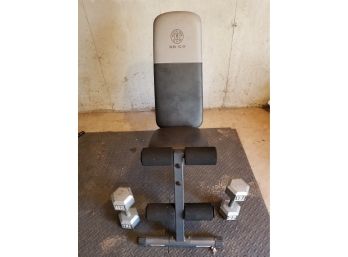 Golds Gym XR 5.9 Bench And 25 Lb Weights