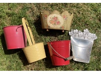 Tin And Metal Buckets And Baskets