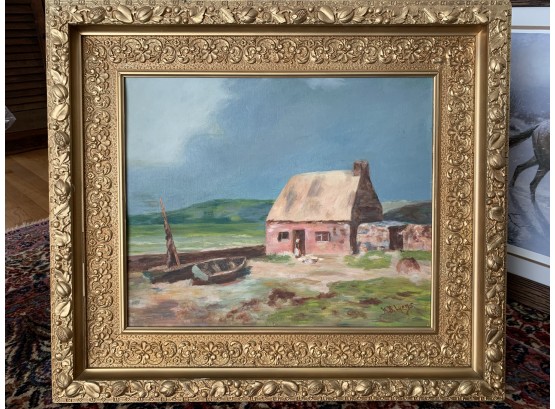 Framed Katherine Lyons (American, B 1878) Oil On Canvas, 'Coast Of Ireland'