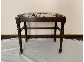 Vintage Bench With Fabric Cushion