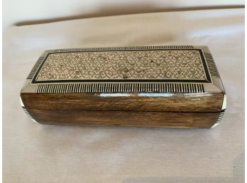 Vintage Hinged Box With Inlay Top