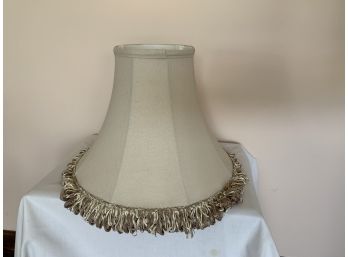 Silk Lampshade With Looped Fringe Trim