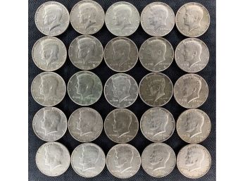 Lot Of (25) 40% Silver Kennedy Half Dollars