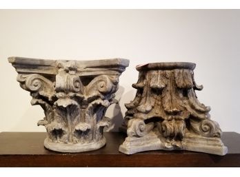 Pair Corinthian Column Capitals