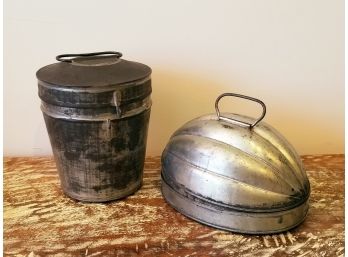 Antique Lunch Pail And Jelly Mold