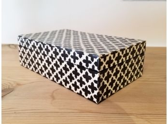 Decorative Black And White Patterned Box