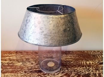 Candle Hurricane With Galvinized Metal Shade