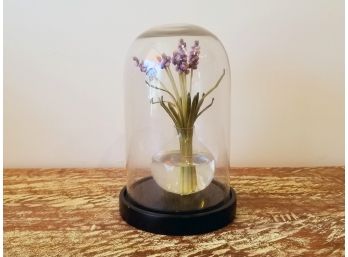 Faux Floral Under Glass