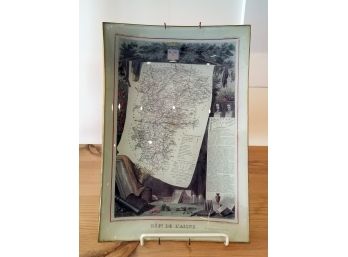 Vintage Cartographic Backprinted Platter