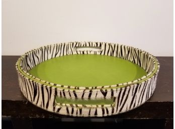 Zebra Print Cocktail Tray