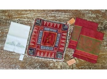 Antique Indian Pillow, Tea Towels And More!