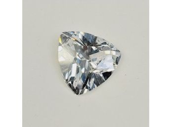 6 Carat ----large Tri Cut 12mm White CZ Loose Gemstone (shines Like A Diamond)