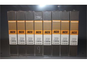 Eight Panasonic D5C23S XD 1/2 Digital Video Cassettes (most New)