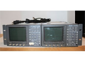 Two Rack Mount Tektronix Serial Component Monitor WFM601A & 1750A Waveform Vector Monitor