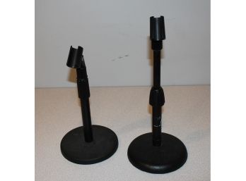 Two Tabletop Microphone Stands