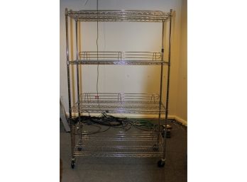 Large Rolling Wire Rack Shelving Unit